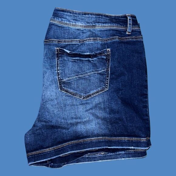 Plus Size Maurices High Waist Denim Shorts Size 24 Waist 44” #23 - Picture 3 of 4